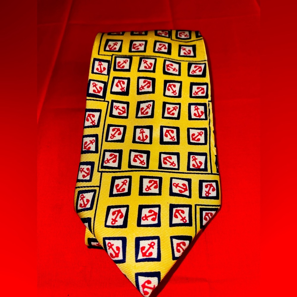 JoS.A.Banks Executive Collection Red Anchor Necktie. 60”